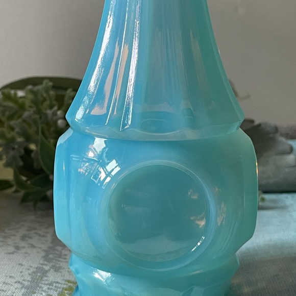 Blue Opaline Glass Vase - Picture 3 of 12